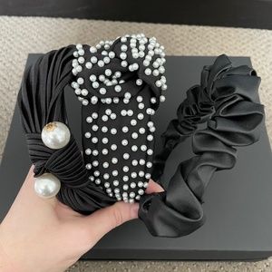 Pack of 3 Black Pearl Headbands